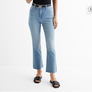 Express light wash flare jeans